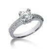 1.60 ctw Antique Style Diamond Engagement Ring 14 Gold