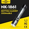Bottom Magnet Delicate Zoomable LED Aluminum Mini Torch (NK-1861)