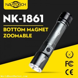 Bottom Magnet Delicate Zoomable LED Aluminum Mini Torch (NK-1861)