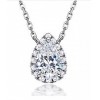 Teardrop surrounded by diamond necklace